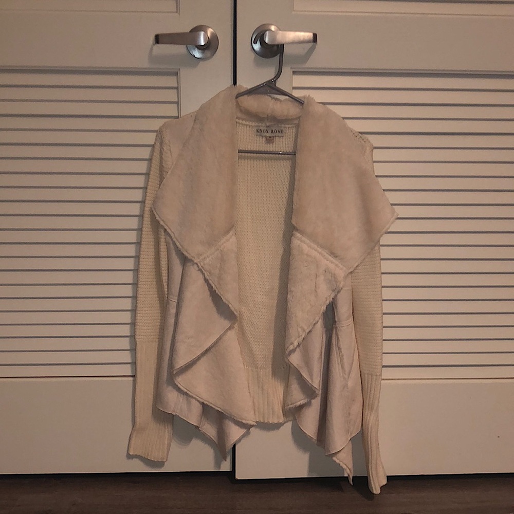 Fuzzy Cream Cardigan